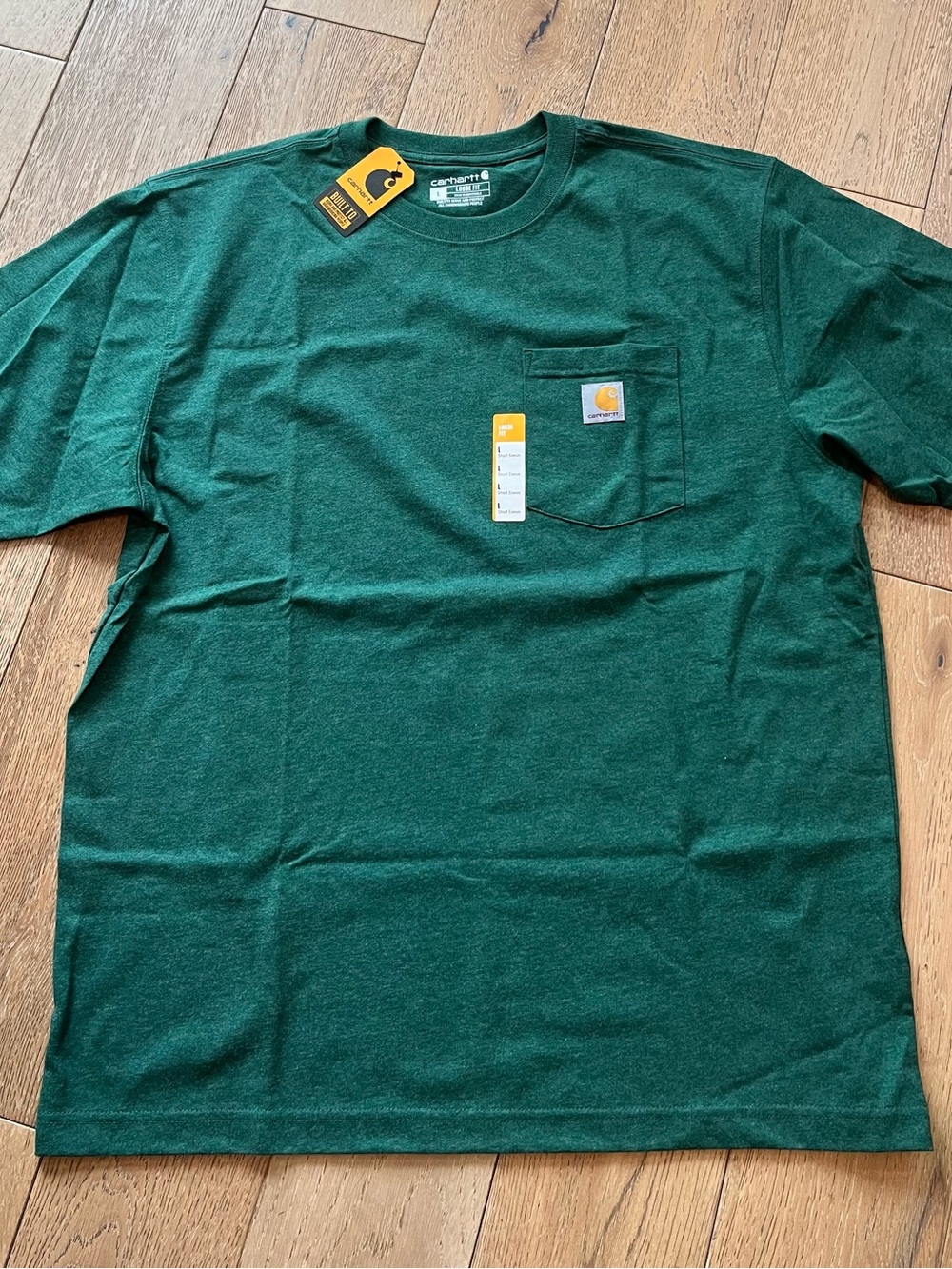 NWT CARHARTT T-Shirt Short Sleeve Loose Fit Heavyweight Sewn Logo Patch